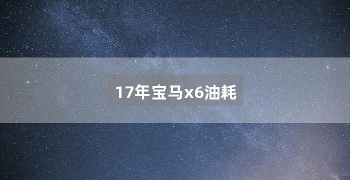 17年宝马x6油耗