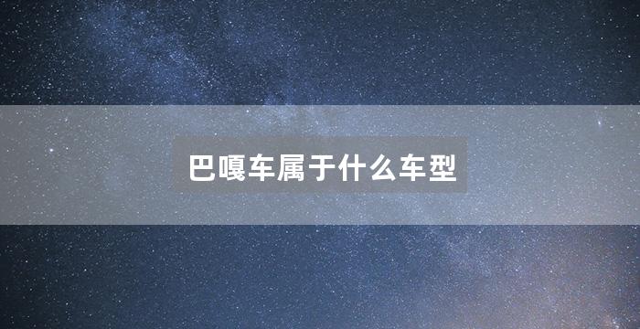 巴嘎车属于什么车型