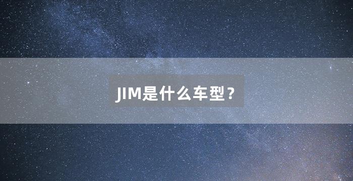 JIM是什么车型？