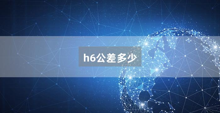 h6公差多少