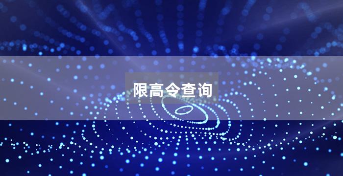 限高令查询