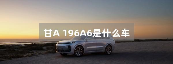 甘A 196A6是什么车